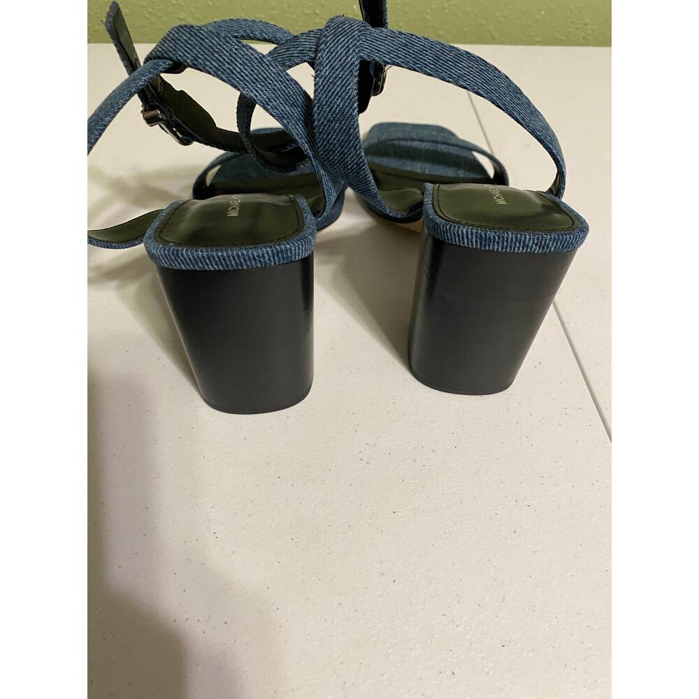 Michael Kors Merriam Denim Block Heel Sandals - Picture 4 of 5